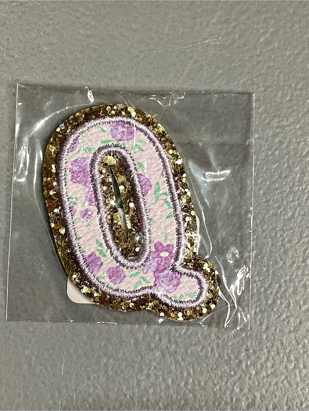 Stoney Clover Lane Floral Beaded Patch in Pink & Gold NWT